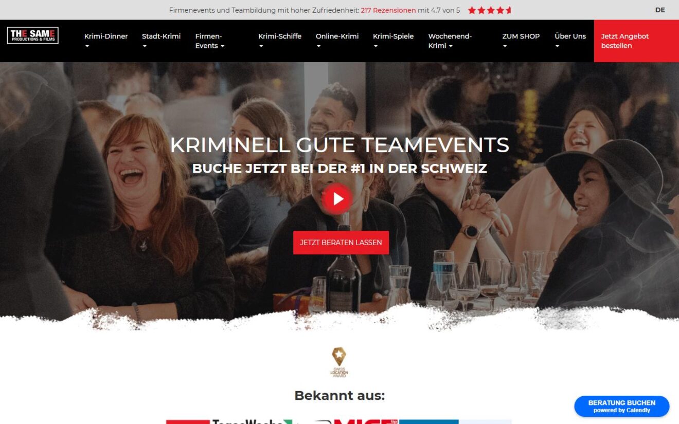 Startseite von Stadtkrimi heute