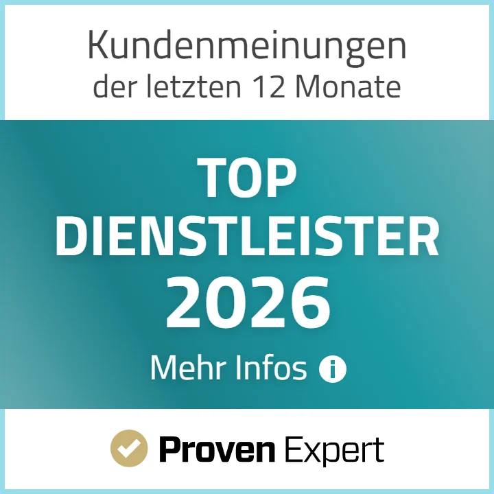 ProvenExpert: Top Dienstleister 2026, Kundenmeinungen der letzten 12 Monate